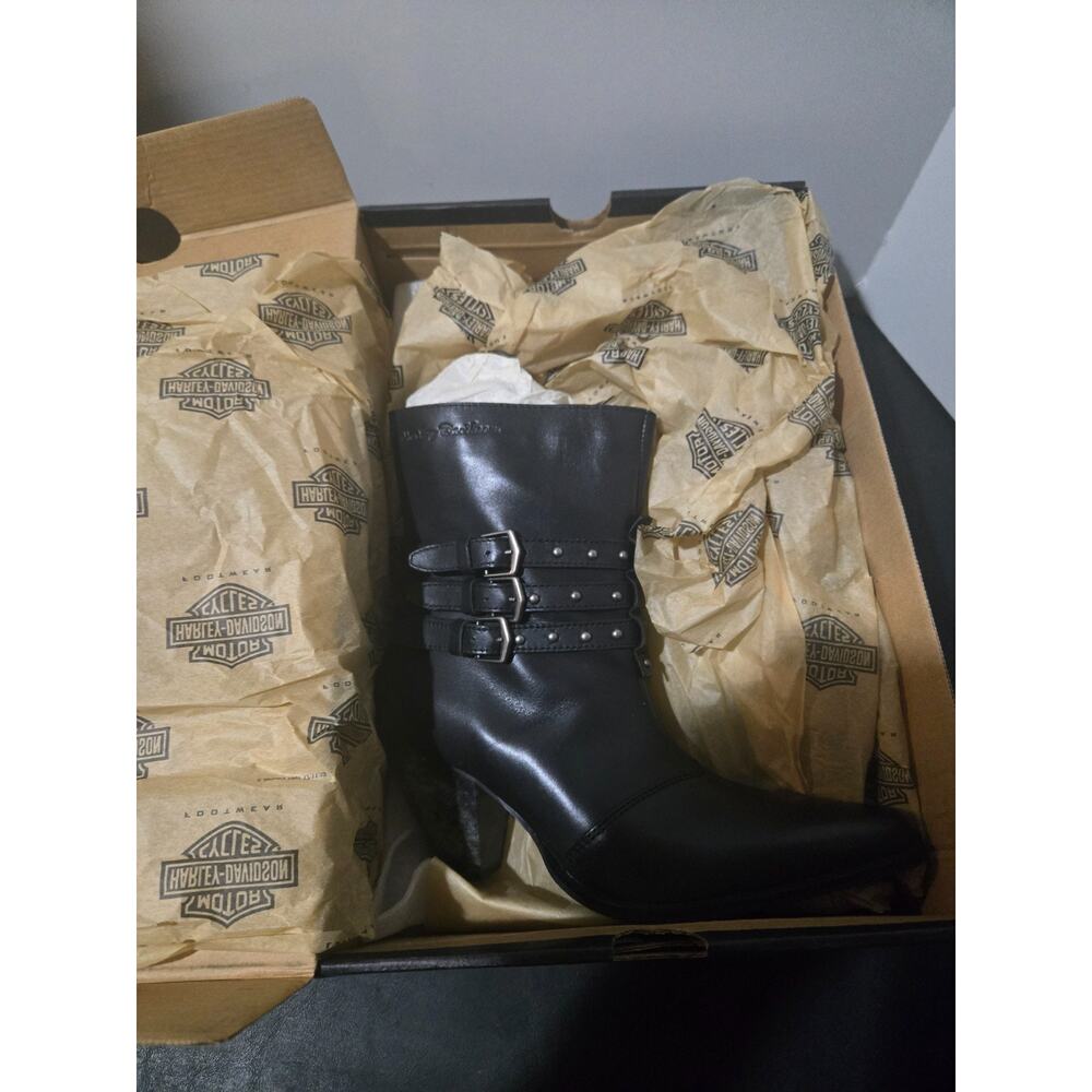 Harley Davidson Bette 3 strap Zip Boot ladies size 9.5 - Picture 3 of 16